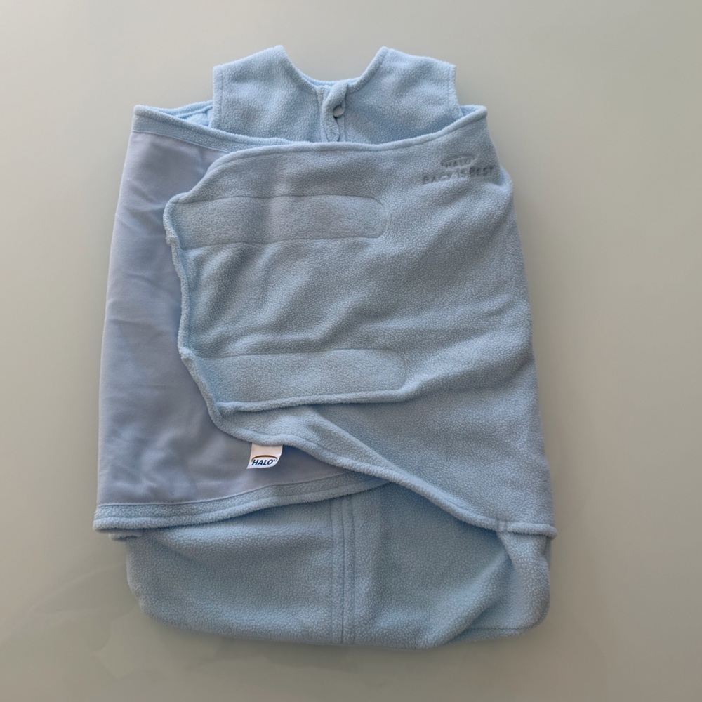 Halo Soft Sky Blue Fleece sleep sack